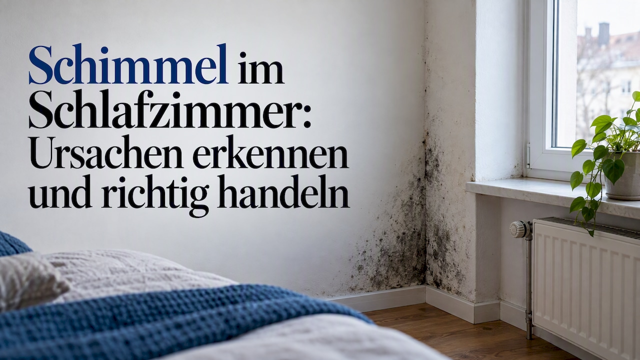 Schimmel an der Schlafzimmerwand neben dem Fenster