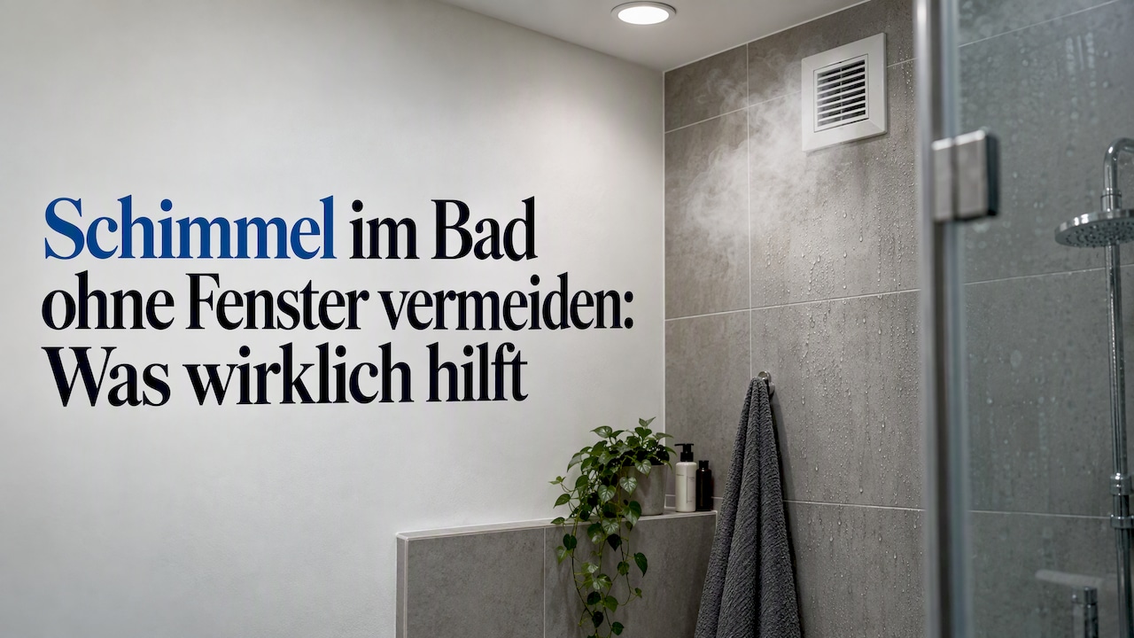 Bad ohne Fenster, aber mit Abluftöffnung und feuchter Luft