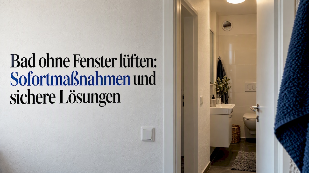 Bad ohne Fenster mit offener Tür