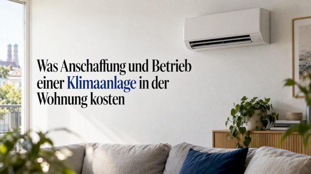 Wandklimaanlage in einem freundlichen Wohnraum